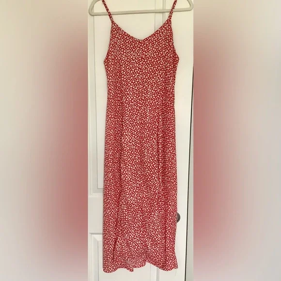 Red Floral Women's Dress - M - Picture 4 of 6